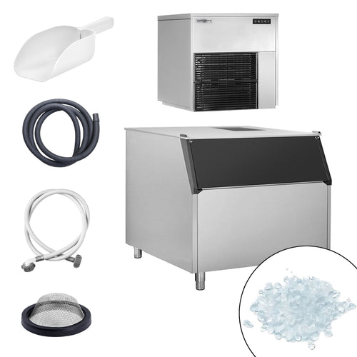 Commercial Flake Ice Machine - Modular - 550kg/24h - incl. Ice Storage Bin
