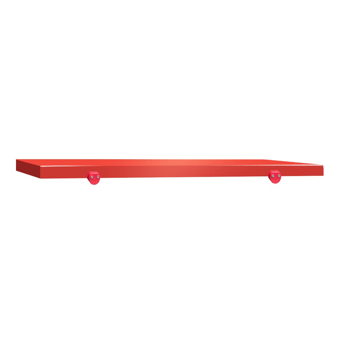 Työtason leikkuulevy - 1200x600 mm - Paksuus: 40 mm - HACCP-yhteensopiva - Polyeteeni (PE500) - Punainen - Työtason reunastopparilla