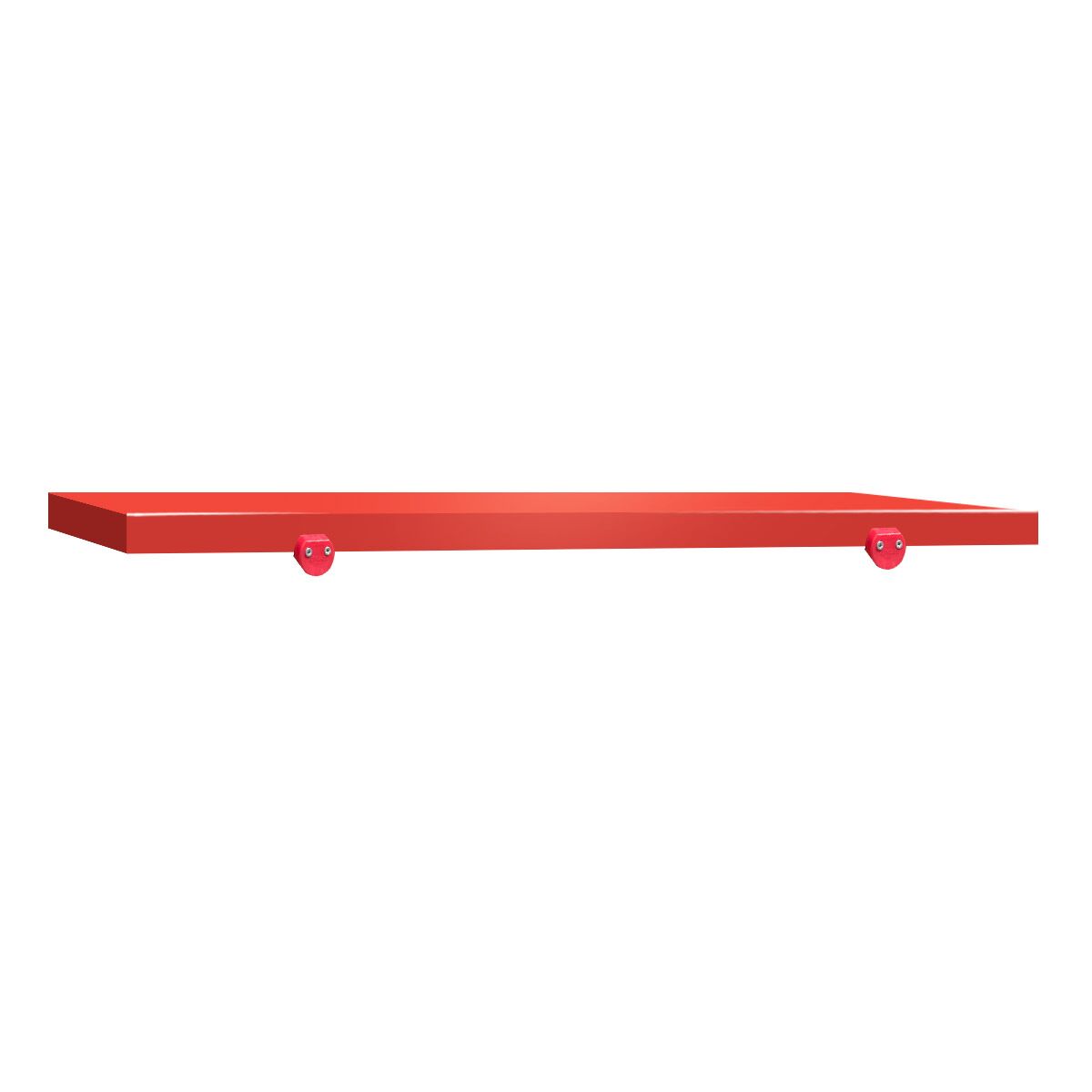 Työtason leikkuulevy - 1500x600 mm - Paksuus: 40 mm - HACCP-yhteensopiva - Polyeteeni (PE500) - Punainen - Työtason reunastopparilla