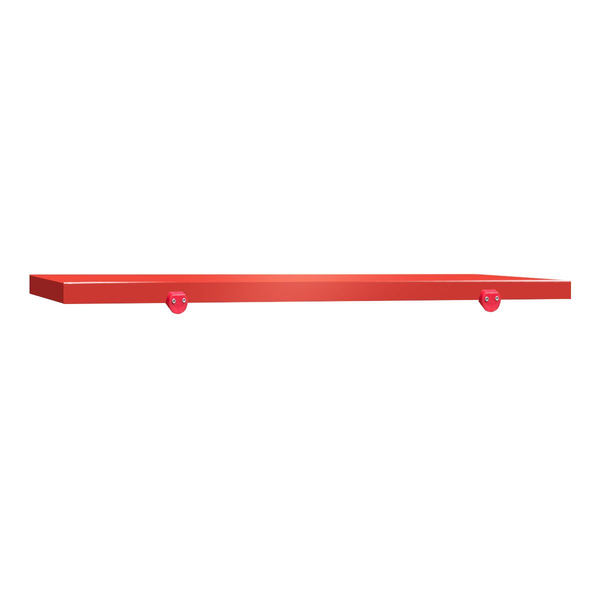 Työtason leikkuulevy - 1800x700 mm - Paksuus: 40 mm - HACCP-yhteensopiva - Polyeteeni (PE500) - Punainen - Työtason reunastopparilla