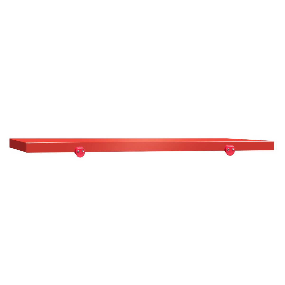Työtason leikkuulevy - 2000x600 mm - Paksuus: 40 mm - HACCP-yhteensopiva - Polyeteeni (PE500) - Punainen - Työtason reunastopparilla - Ammattikeittiöön