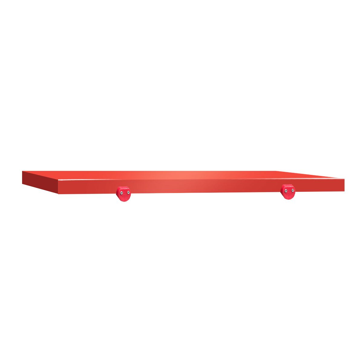 Työtason leikkuulevy - 800x600 mm - Paksuus: 40 mm - HACCP-yhteensopiva - Polyeteeni (PE500) - Punainen - Työtason reunastopparilla