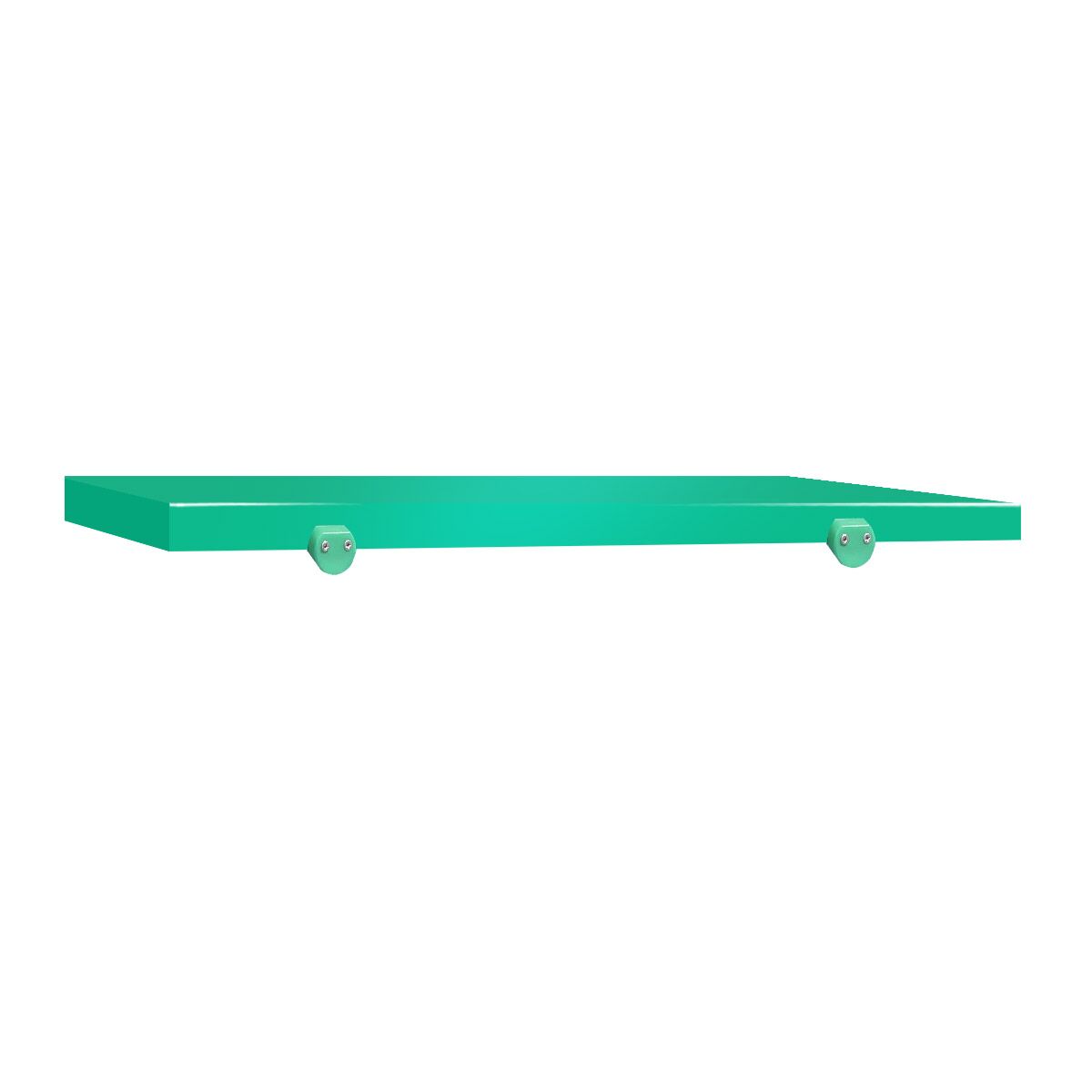 Työtason leikkuulevy - 700x600 mm - Paksuus: 40 mm - HACCP-yhteensopiva - Polyeteeni (PE500) - Vihreä - Työtason reunastopparilla