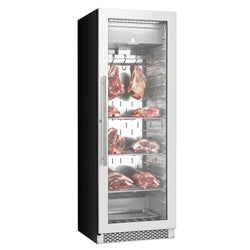 Raakakypsytyskaappi (dry aging) - 595mm - 352 litraa - 1 kehyksetön lasiovi - ruostumatonta terästä