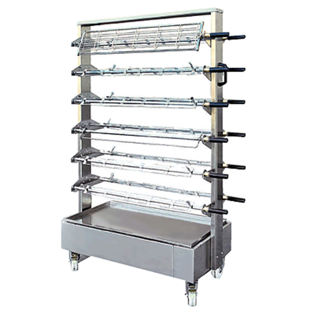 Spießwagen - 12 vartta; 1 150x500 mm; 1 600 mm korkeus - ruostumaton teräs - ilman varrasvartta