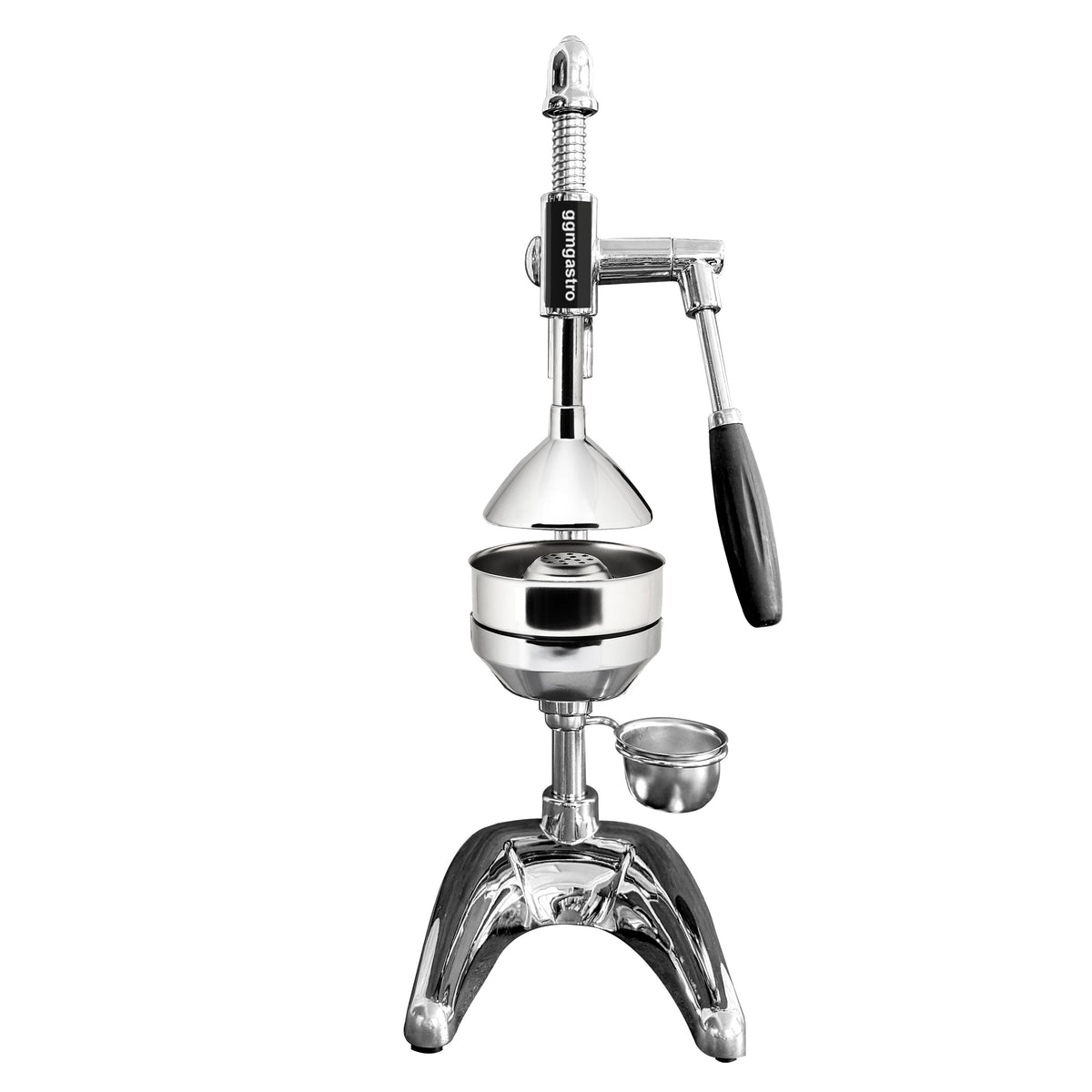 Heavy Duty Lever Citrus Press - Ergonomic Handle(s) - Chrome - Stainless Steel