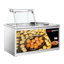 Rasvakeitin - 6 kW; 380 V; 50 Hz; 25 l; 1 400x700 mm - ruostumaton teräs