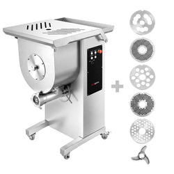 2-in-1 sähköinen lihamylly 32 lihan sekoittajalla - 800-1000kg/h - kapasiteetti: 42 litraa/30 kg - 3 kW