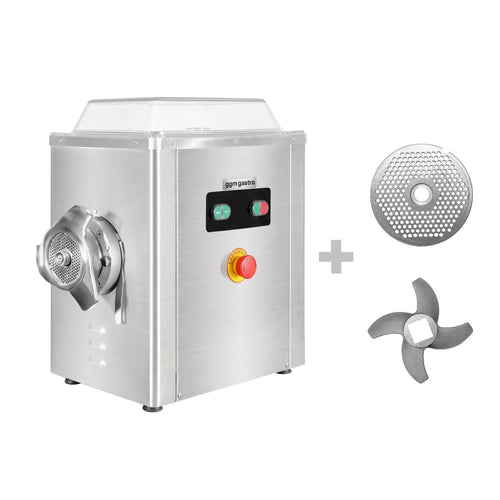 Sähköinen Lihamylly 22 - ruostumaton teräs - 400 kg/h - 1,5 kW - 1 400 r/min - reikälevy 4 mm