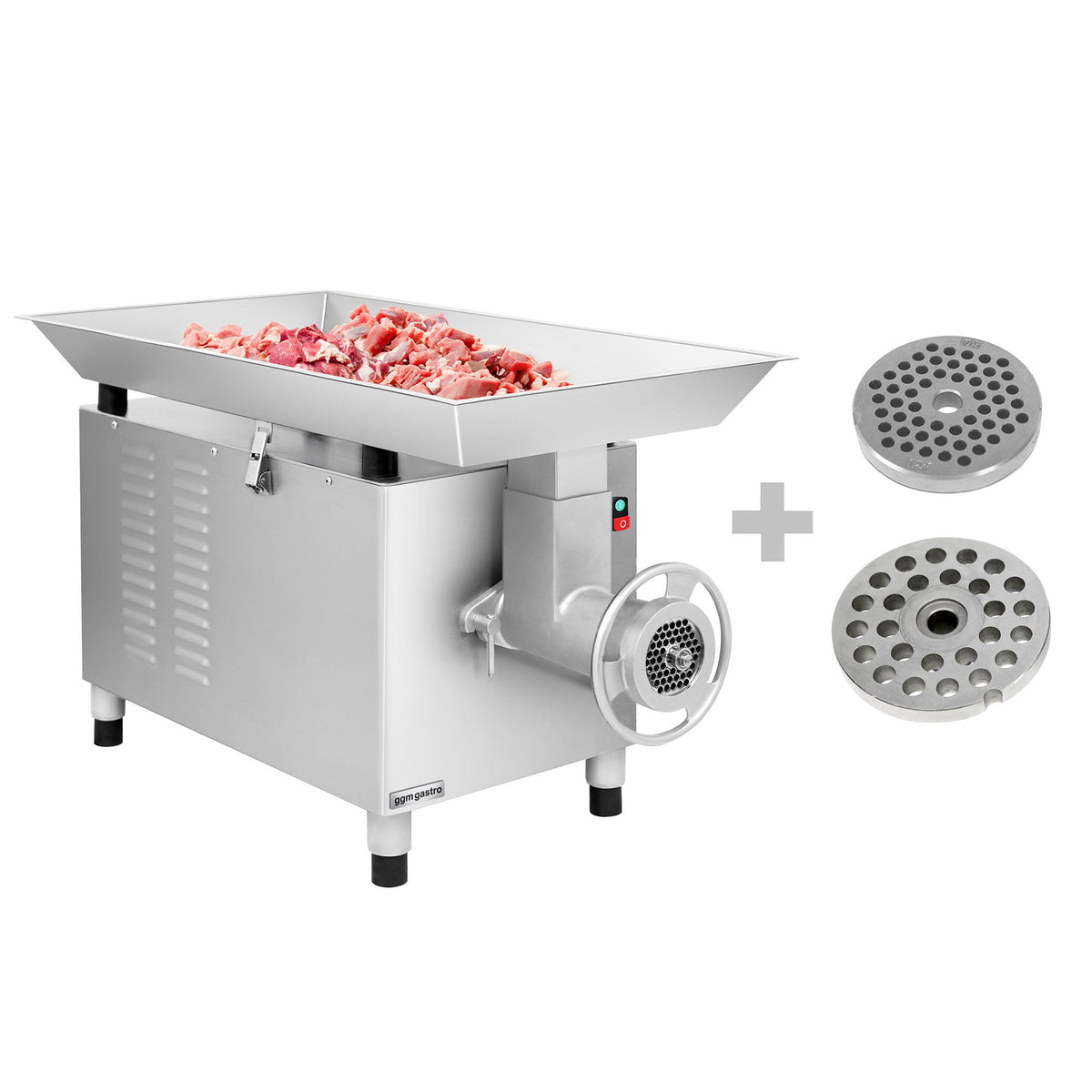 Lihamylly 32 - ruostumaton teräs - 1 500 kg/h - 2,2 kW - reikälevy 3 mm