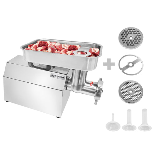 Lihamylly 22 - ruostumaton teräs - 480 kg/h - 1,1 kW - reikälevy 4,5 mm
