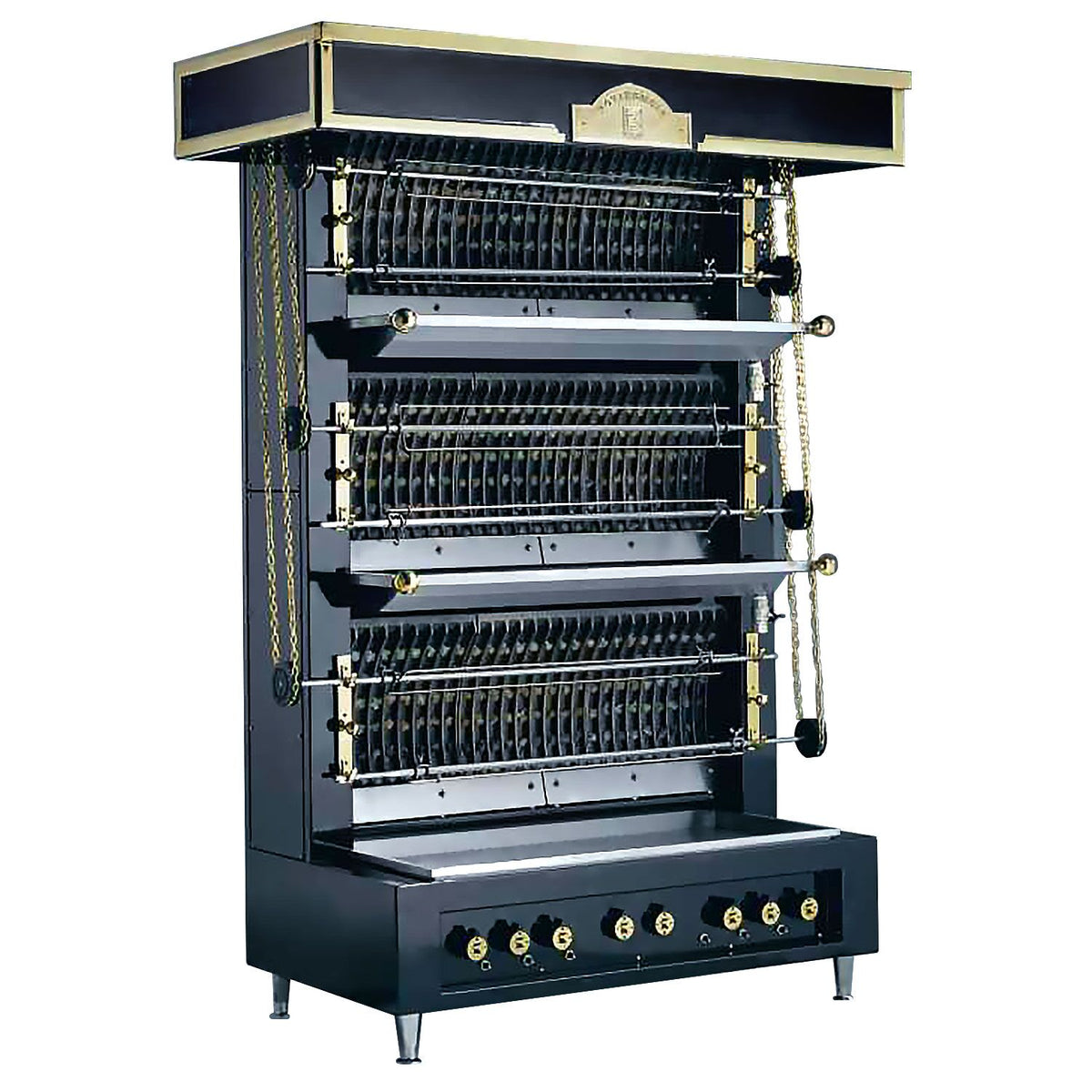 UBERT | Flame seinägrilli - 30kW - 4 varrasta jopa 32 broilerille