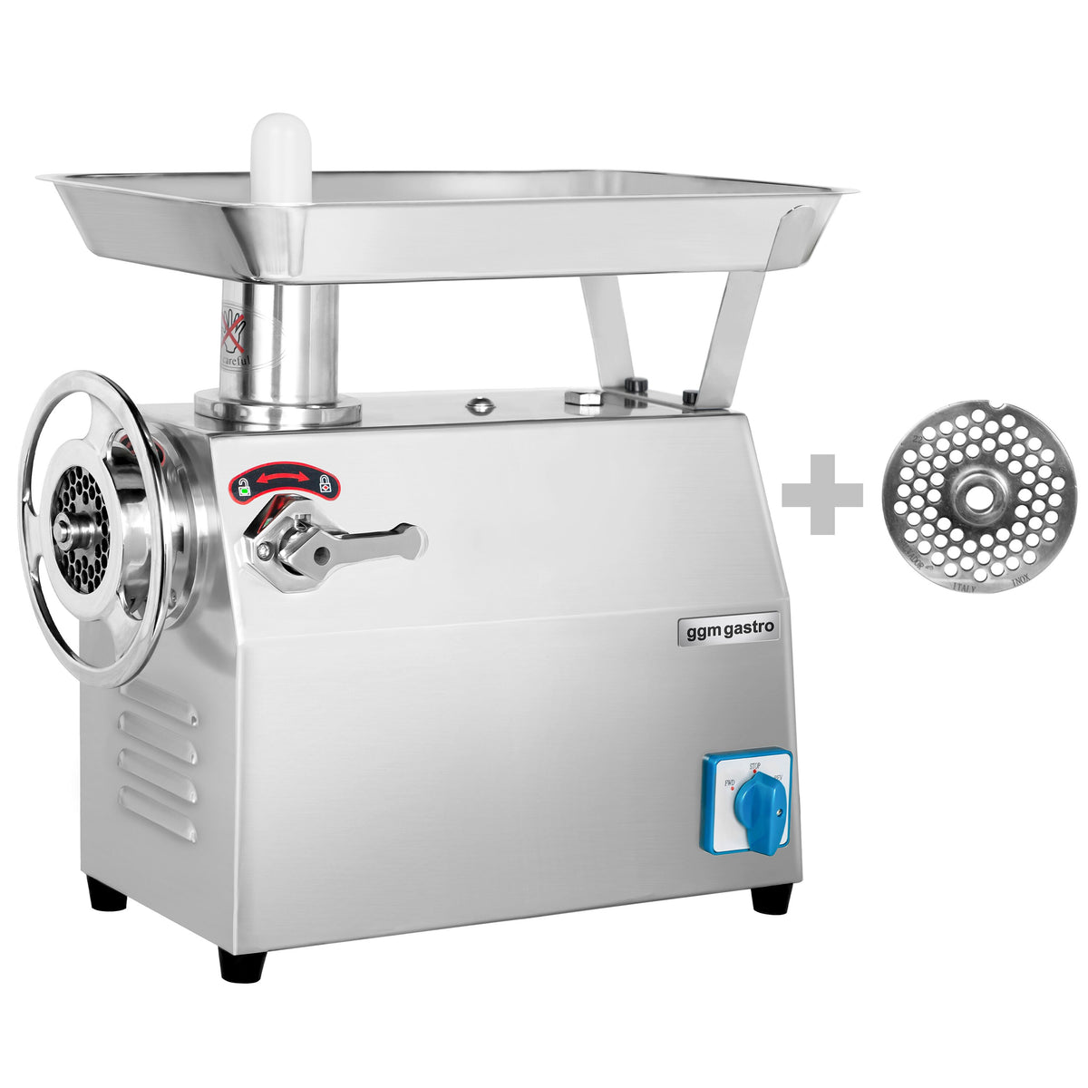 Lihamylly 32 - ruostumaton teräs - 350 kg/h - 2,2 kW - peruutustoiminto
