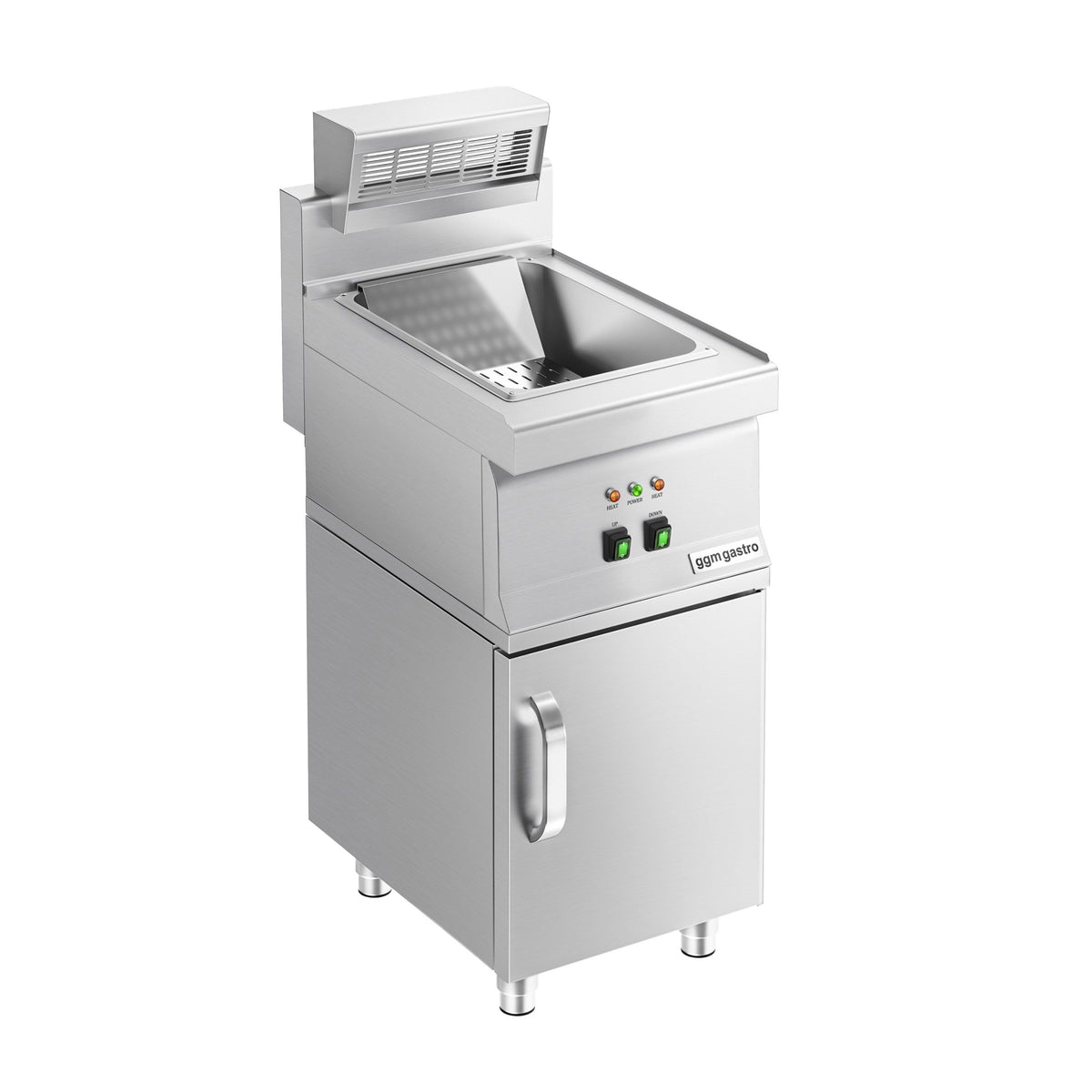 Electric Chip Scuttle - 1.17kW - 1x GN 1/2 - with base cupboard - 1 Door