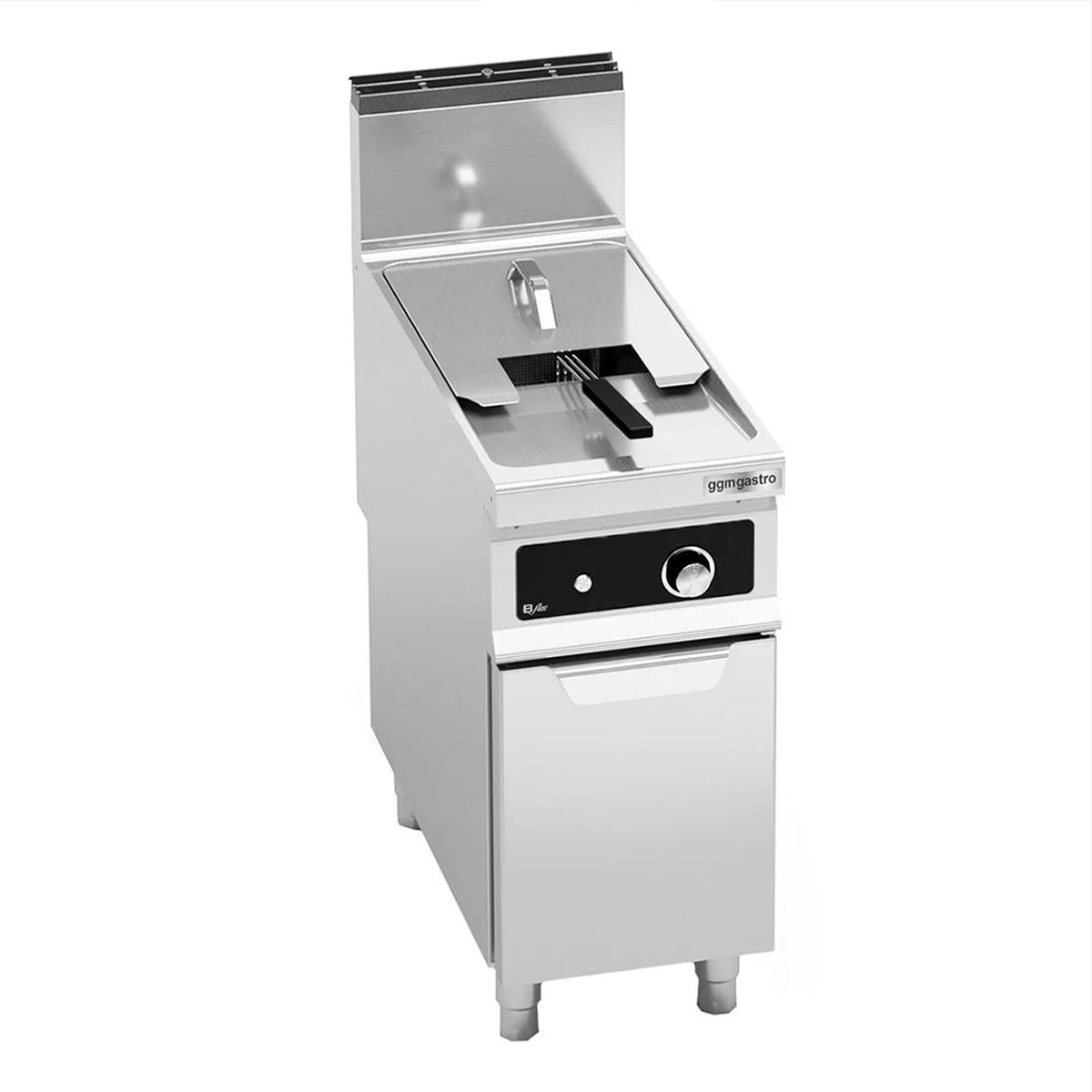 Free Standing Gas Fryer - 18 litres - 14kW - Indirect heating - Electronic control - with drain tap