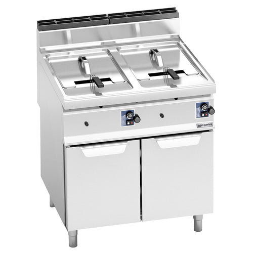 Kaksiosainen kaasurasvakeitin - 2 x 10 l - 13,8 kW - sis. alarungon