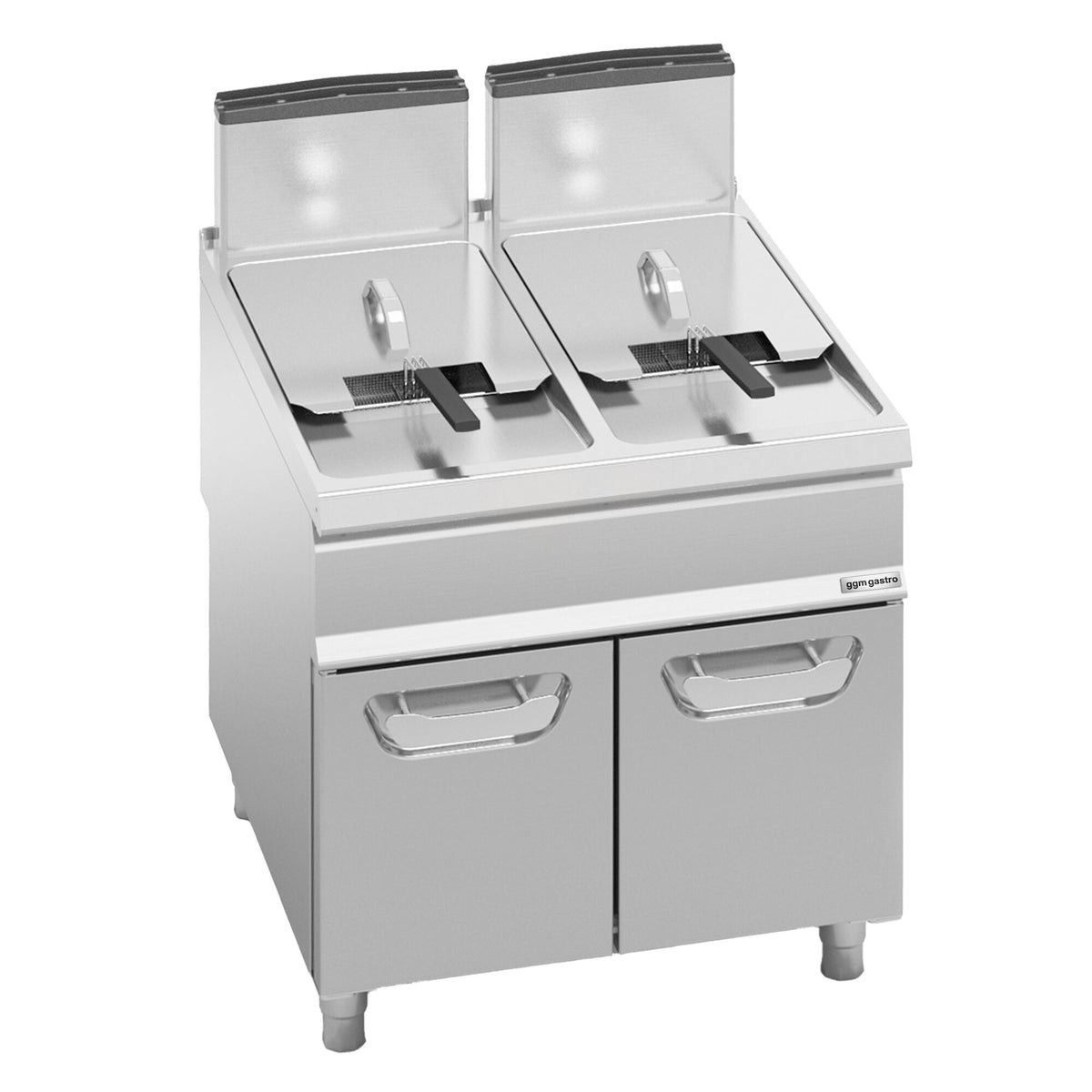 Kaksiosainen kaasurasvakeitin - 2 x 20 l - 35,0 kW - tyhjennyshanalla - sis. alarungon - 230 V