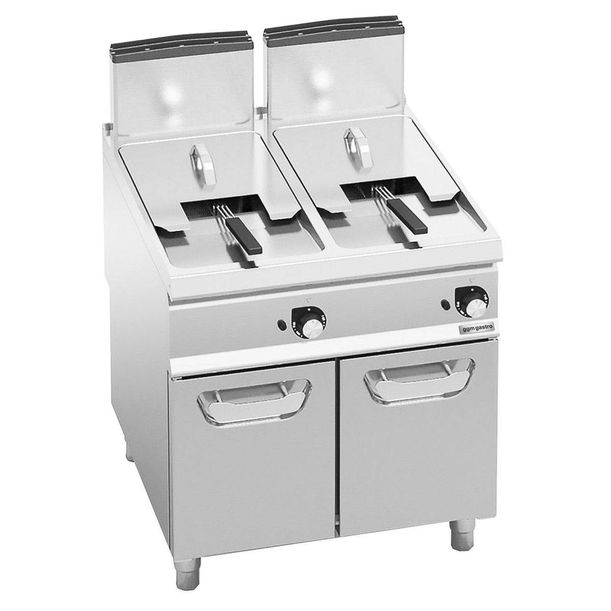 Kaksiosainen kaasurasvakeitin - 2 x 18 l - 28 kW - tyhjennyshanalla
