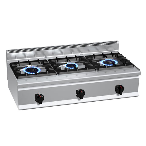 Kaasuliesi Lorenzo 600 ‑sarja - 1200x600x420 mm - 31 kW - 3 poltinta - pöytämalli