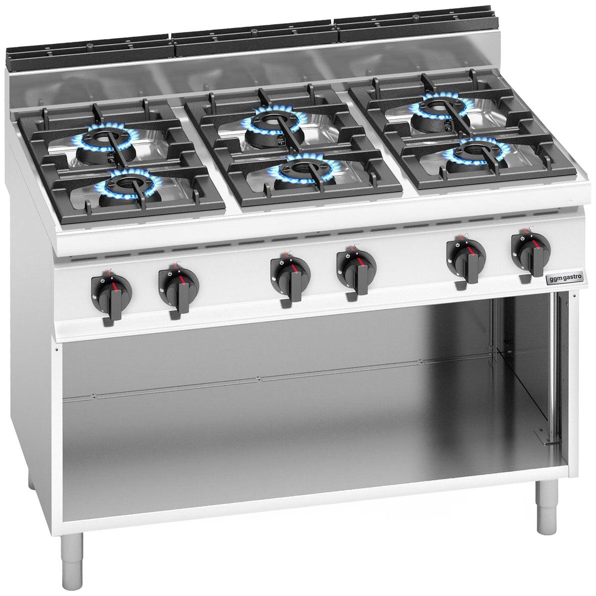 Kaasuliesi Lorenzo 700 ‑sarja - 1200x714x1070 mm - 42 kW - 6 poltinta - jalustalla