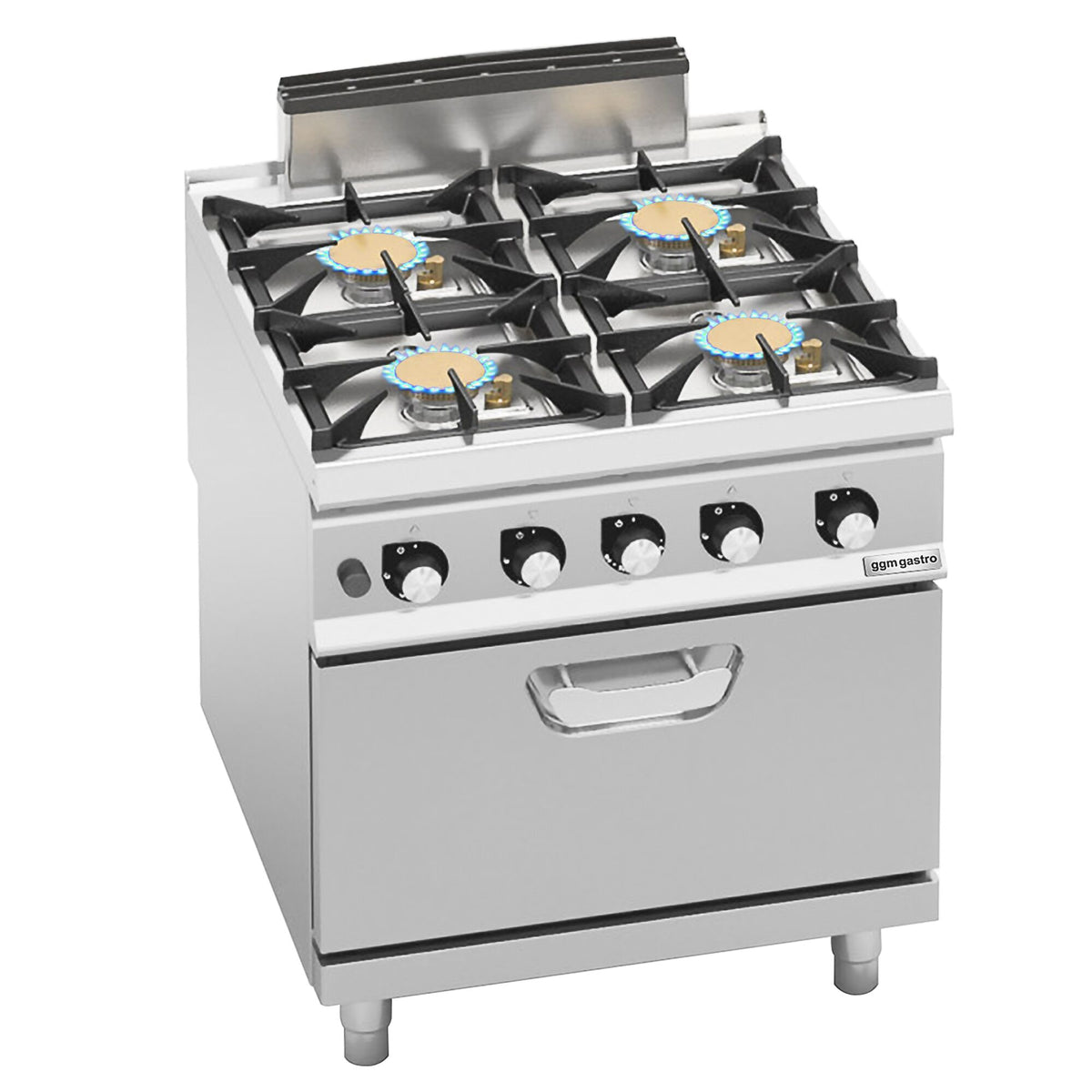 Kaasuliesi Paolo 900 ‑sarja - 800x900x1060 mm - 47,8 kW - 4 poltinta - jalustalla - sis. kaasu‑uuni - 7,8 kW - huipputeho