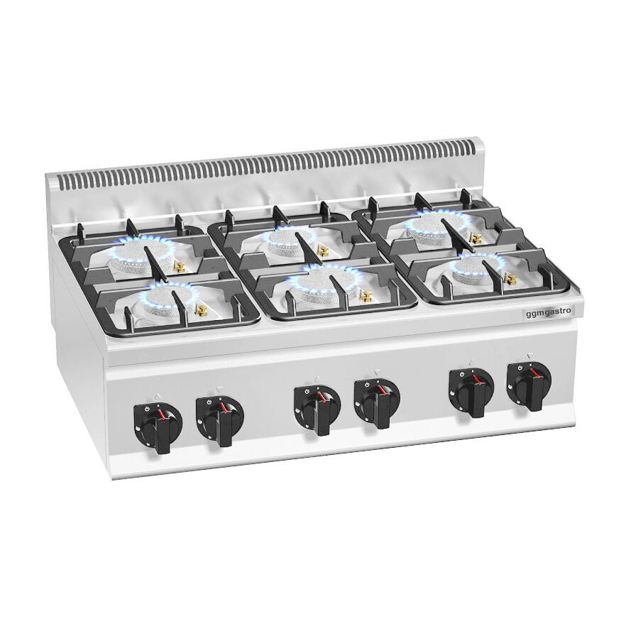 Kaasuliesi Lorenzo 600 ‑sarja - 900x600x410 mm - 28,5 kW - 6 poltinta - pöytämalli