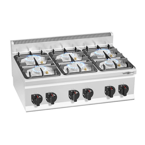 Kaasuliesi Lorenzo 600 ‑sarja - 900x600x410 mm - 28,5 kW - 6 poltinta - pöytämalli