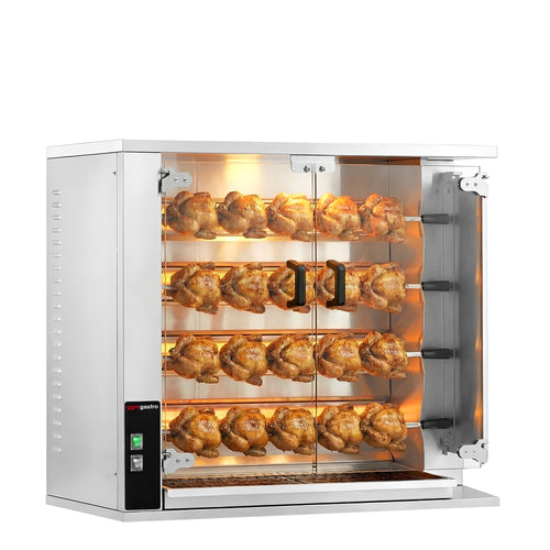 Kanavarrasgrilli - kaasu - 18,8 kW - 4 varrasta - enintään 20 kanaa varten