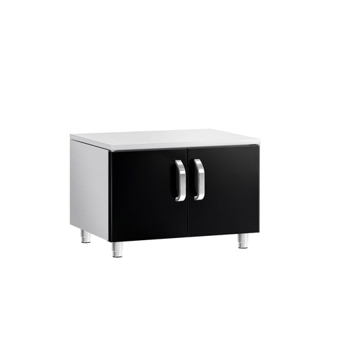 Base Cabinet - Stainless Steel - 800x620x587mm - Black doors - 2 doors