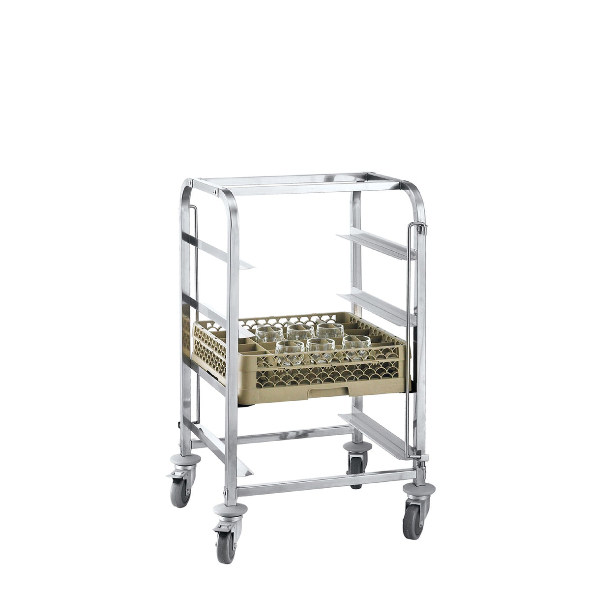 Astianpesukorivaunu astianpesukoreja varten - 550 x 505 mm - 4 koria varten - Korimitat: 500x500 & 400x500 mm - 4 tasoa