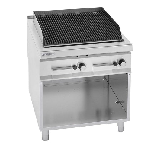 Commercial Gas Lava Rock Chargrill Paolo 900 - 800mm - Freestanding - Cast-Iron Cooking Grids