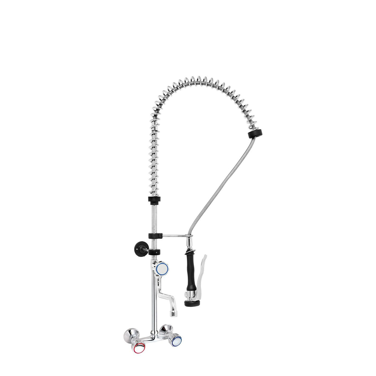 Twin-inlet pre-rinse spray unit 12000 - with mixer tap & 2 mixing valves - wall-mounted