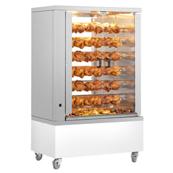 Kanavarrasgrilli - kaasu - 34,8 kW - 6 varrasta - enintään 36 kanaa varten - crème