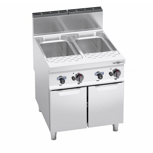 Kaasupastakeitin - 2 x 40 litraa - 24 kW - tyhjennyshanalla - Lorenzo 900