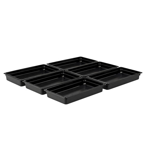 (6 kpl) Polykarbonaatti GN‑astia GN 1/1 - musta - 8,5 l - 65 mm