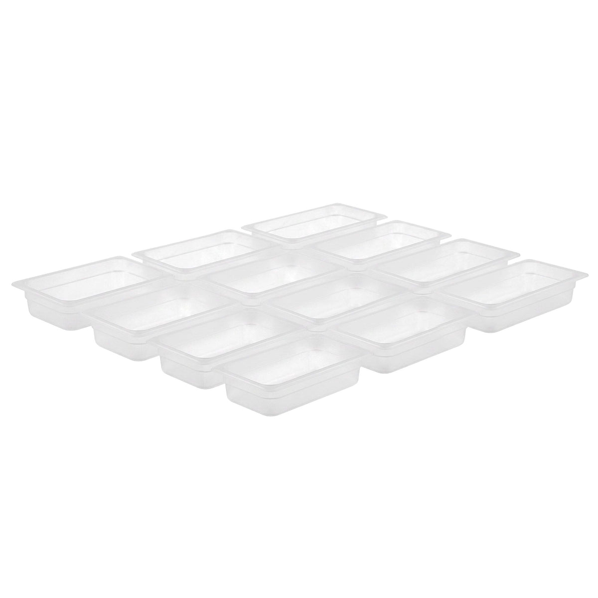 (12 kpl) Polykarbonaatti GN‑astia GN 1/4 - kirkas - 1,7 l - 65 mm