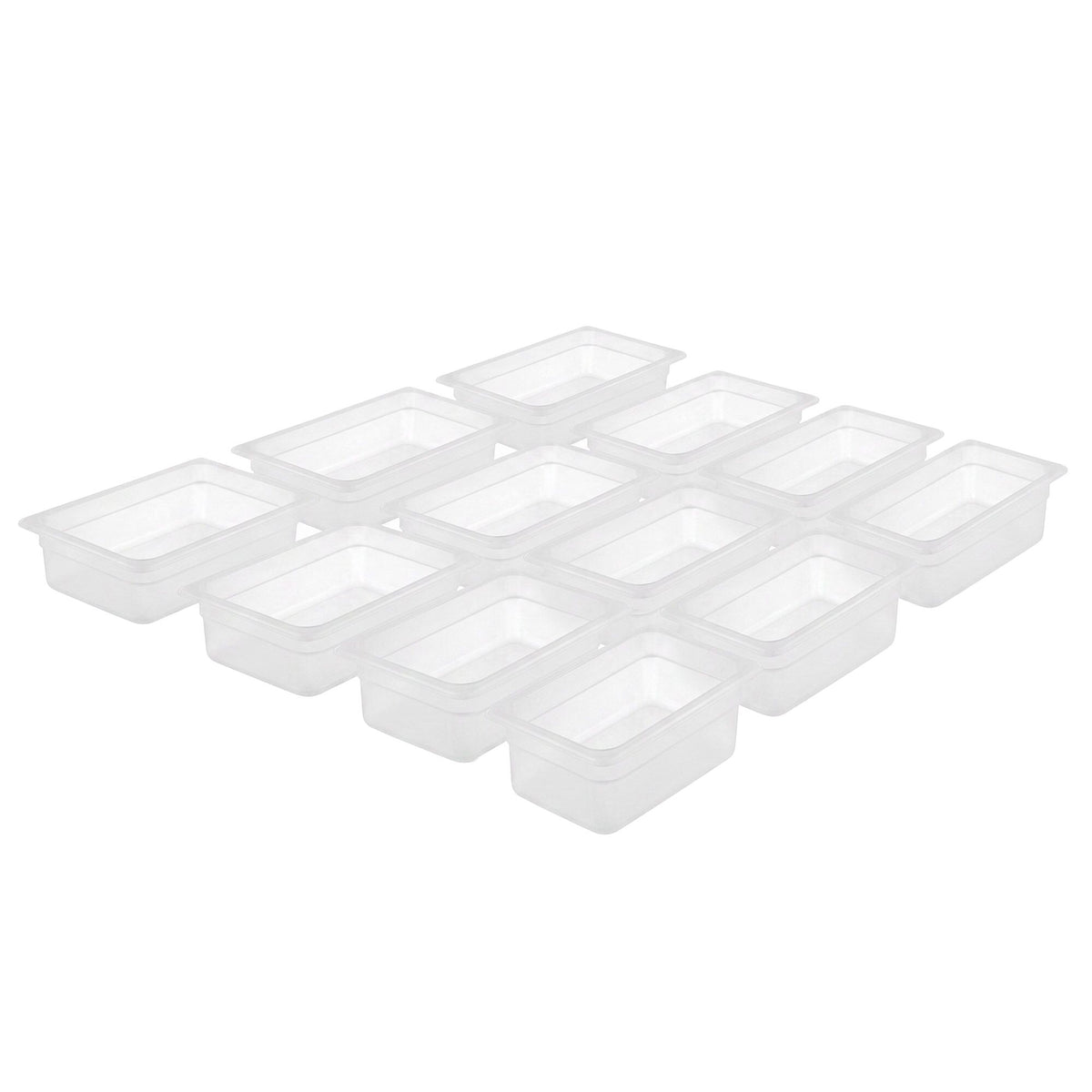 (12 kpl) Polypropeeni GN‑astia GN 1/2 - kirkas - 8,9 l - 150 mm