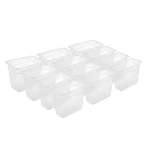 (12 pcs) Polypropylene Container - GN 1/9 - Translucent - 1.27 L - Height: 150 mm