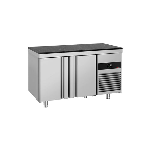 Pakastinpöytä PREMIUM– 1400 x 700 mm – 2 ovea – graniittinen työtaso mukana