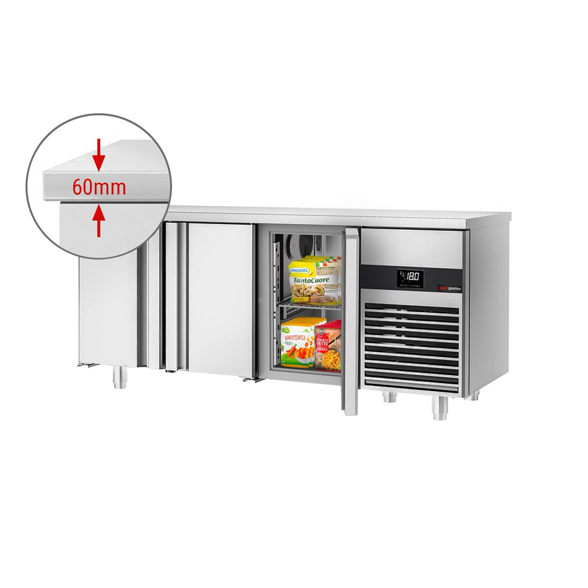Pakastinpöytä PREMIUM - 1865x700 mm - 474 l - 3 ovea