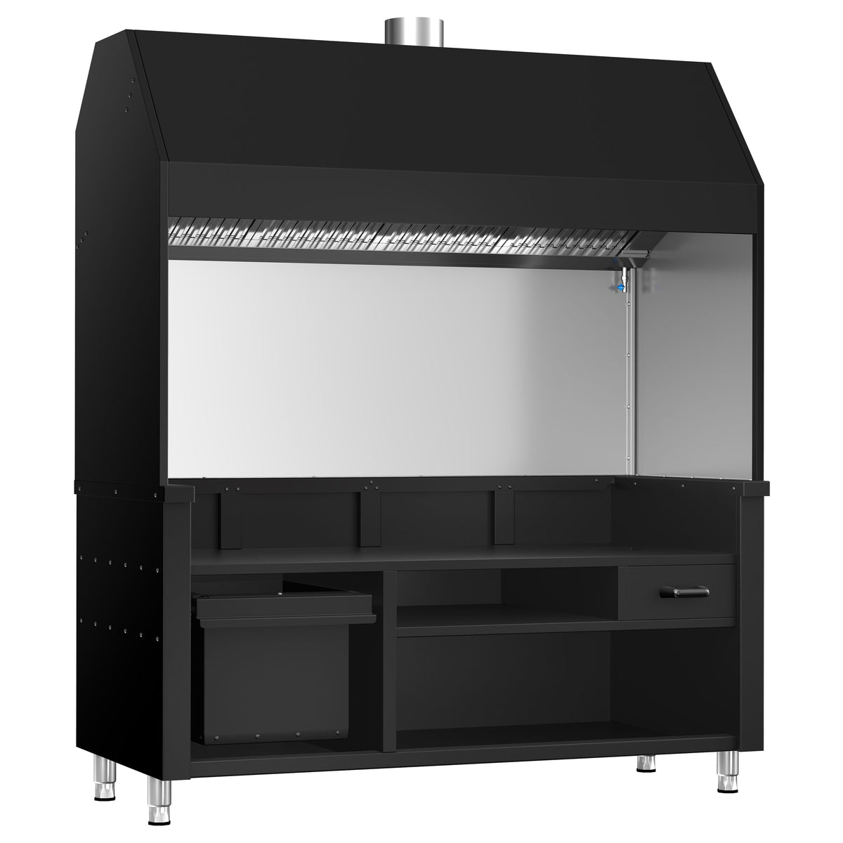 Neutral Element for Charcoal/Gas Grill BERLIN - 1760mm - Black