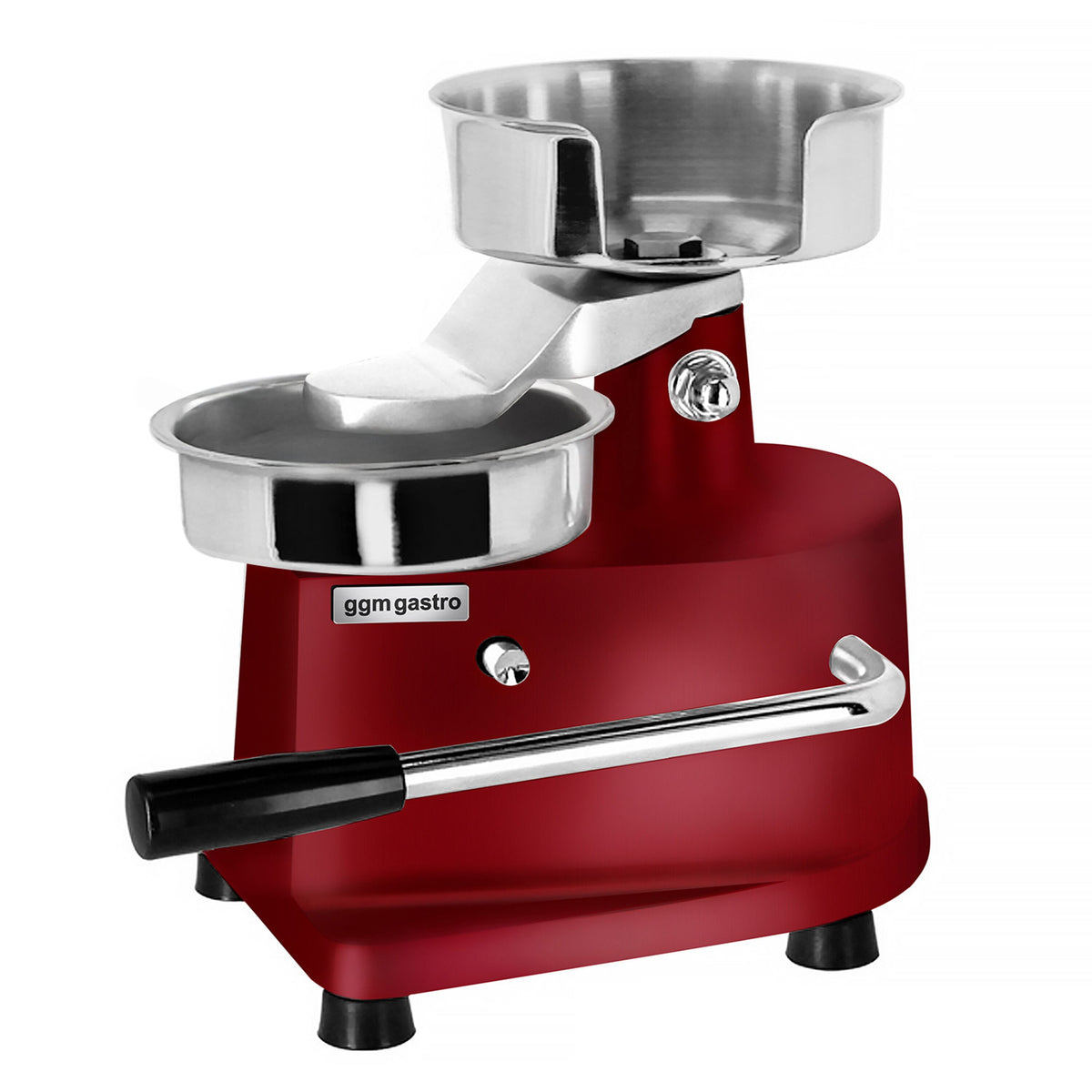 Commercial Burger Press - Manual - Adjustable - Smooth - Red - Ø150mm - WITHOUT Patty mould