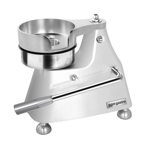 Hampurilaispihviprässi - 3 kokoa varten - Ruostumaton teräs AISI 304 + alumiini - Ø 100 mm - Ø 130 mm - Ø 150 mm