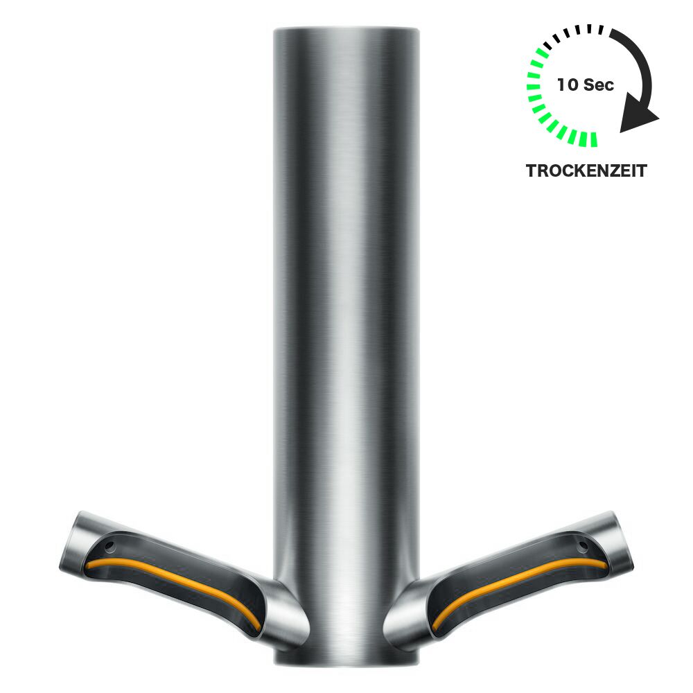 DYSON | AIRBLADE 9kJ - Käsienkuivain tunnistimella ja HEPA-suodattimella - Harjattua ruostumattomasta teräksestä