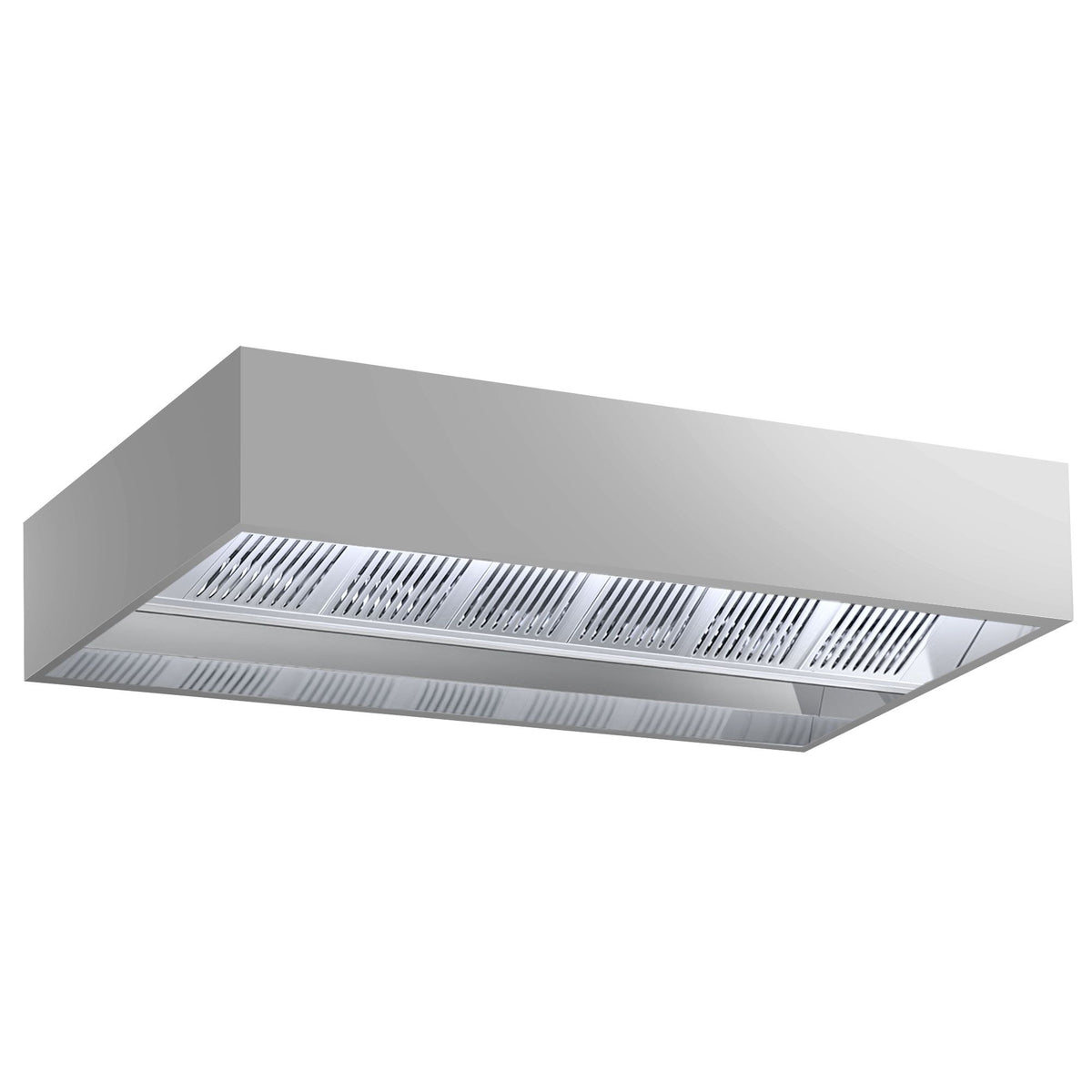 Commercial Extraction Canopy - Ceiling-Suspended - 3200mm - without Motor (for External Fan) - with Grease Filters - Induction Series