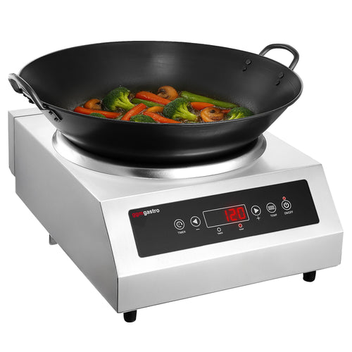 Induktiowokki - 3,5 kW - 1 keittoaluetta - Ø 460 mm - sisältää wokkipannun