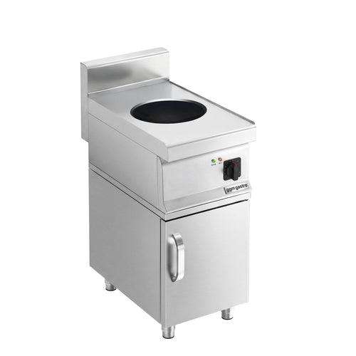 Induktio-wok - 3,5 kW - sis. alusrakenteen, jossa on 1 luukku.