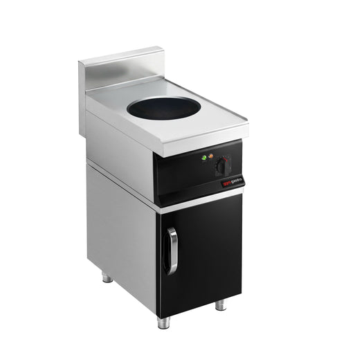 Induktio-wok - 3,5 kW - sis. alusrakenteen, jossa on 1 luukku.