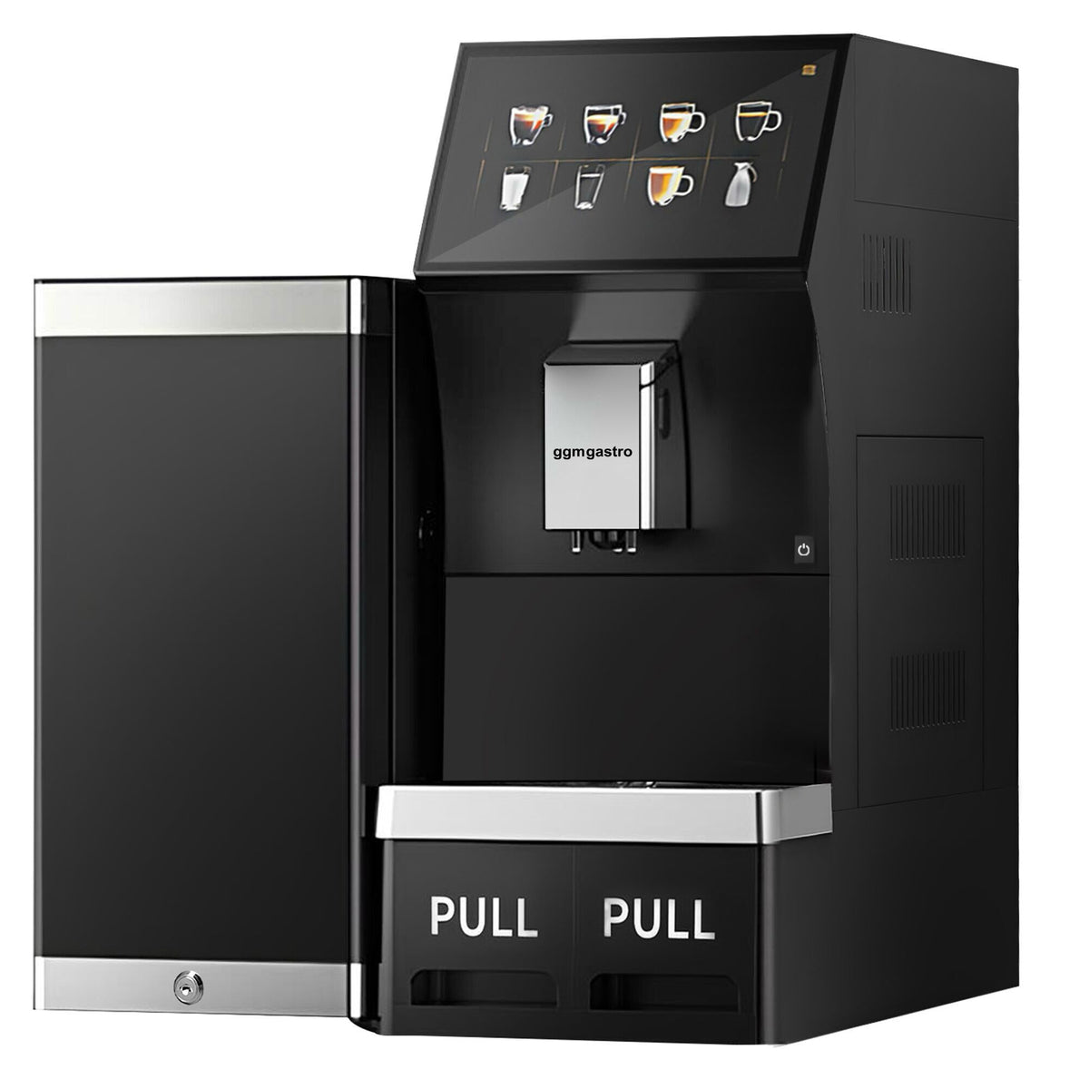 Commercial Bean to Cup Coffee Machine - 16 Drink Options - 10" Touchscreen - incl. Milk Cooler