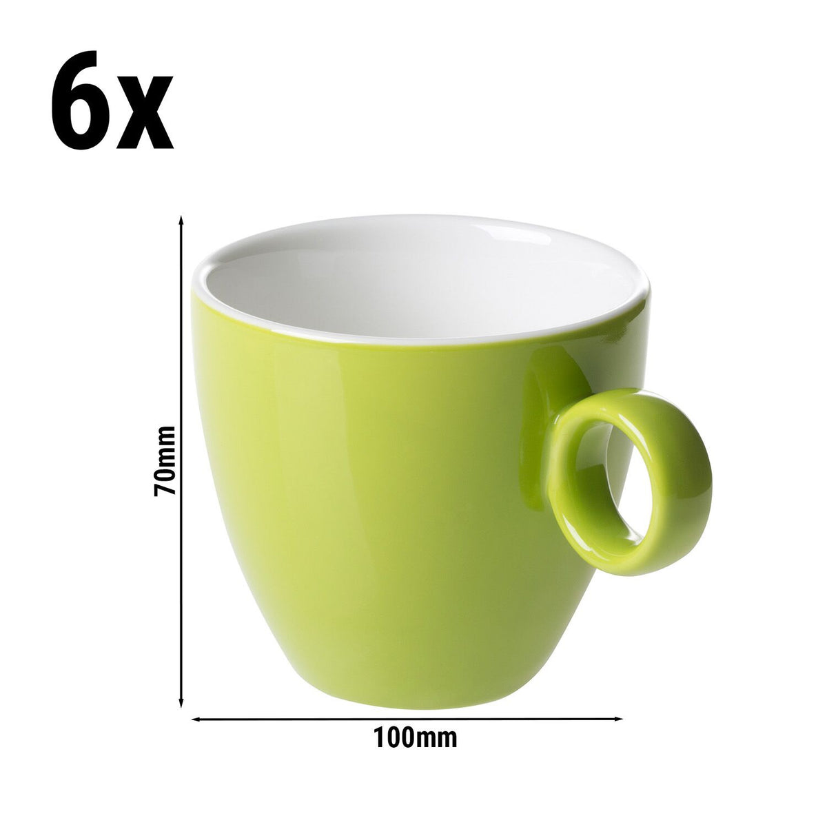 (6 pcs) BART COLOUR CAFE | Coffee Cup Bart Colour Cafe - 170ml - Lime